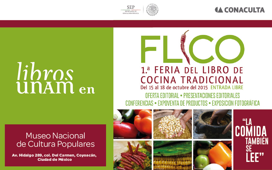 Libros UNAM en la primera edición de la  Feria del Libro de Cocina Tradicional