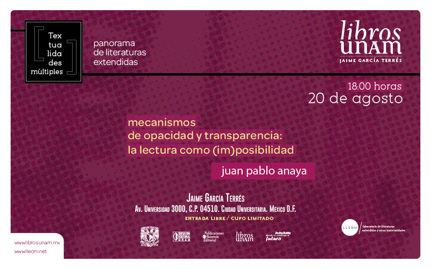 Mecanismos de opacidad y transparencia: la lectura como (im)posibilidad