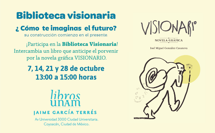 Construcción de la biblioteca Visionaria en la librería Jaime García Terrés